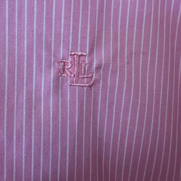 LAUREN Ralph Lauren Pink/White button down Shirt - Picture 4 of 4